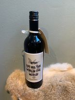 Jantje wijn met quote - wish you all the wine