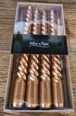 Twister kaars 4 stuk Koper