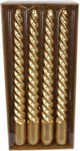 Kaarsen set goud metallic twist