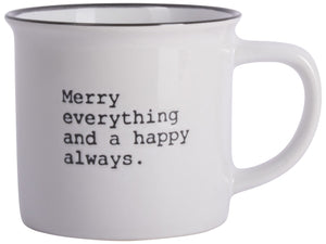 Kerst mok wit - Merry everything and a happy always